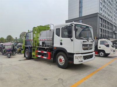 餐廚垃圾車(chē)，收集運(yùn)輸剩飯剩菜泔水垃圾我擔(dān)當(dāng)，干濕分離我本領(lǐng)大